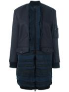 Rossella Jardini Layered Coat, Women's, Size: 42, Grey, Polyamide/virgin Wool/polyester/viscose