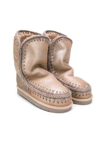 Mou Kids Teen Slip-on Boots - Neutrals