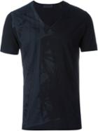 Diesel Black Gold V-neck Printed T-shirt, Men's, Size: M, Cotton