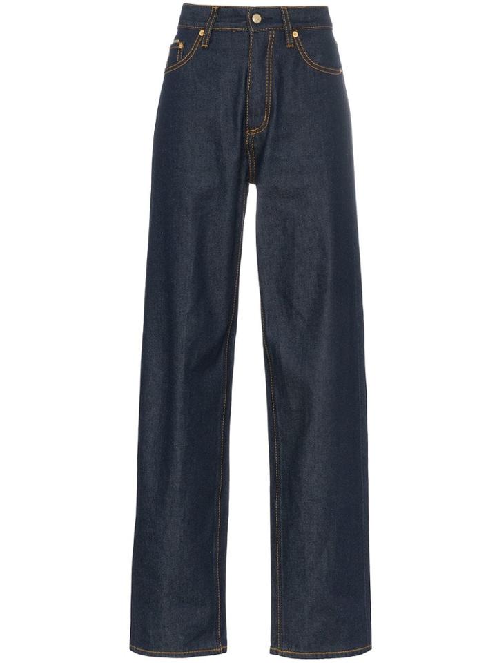 Eytys Wide Leg Boyfriend Jeans - Blue