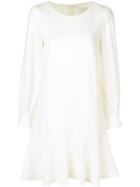Goat Flutter Hem Tunic Dress - White