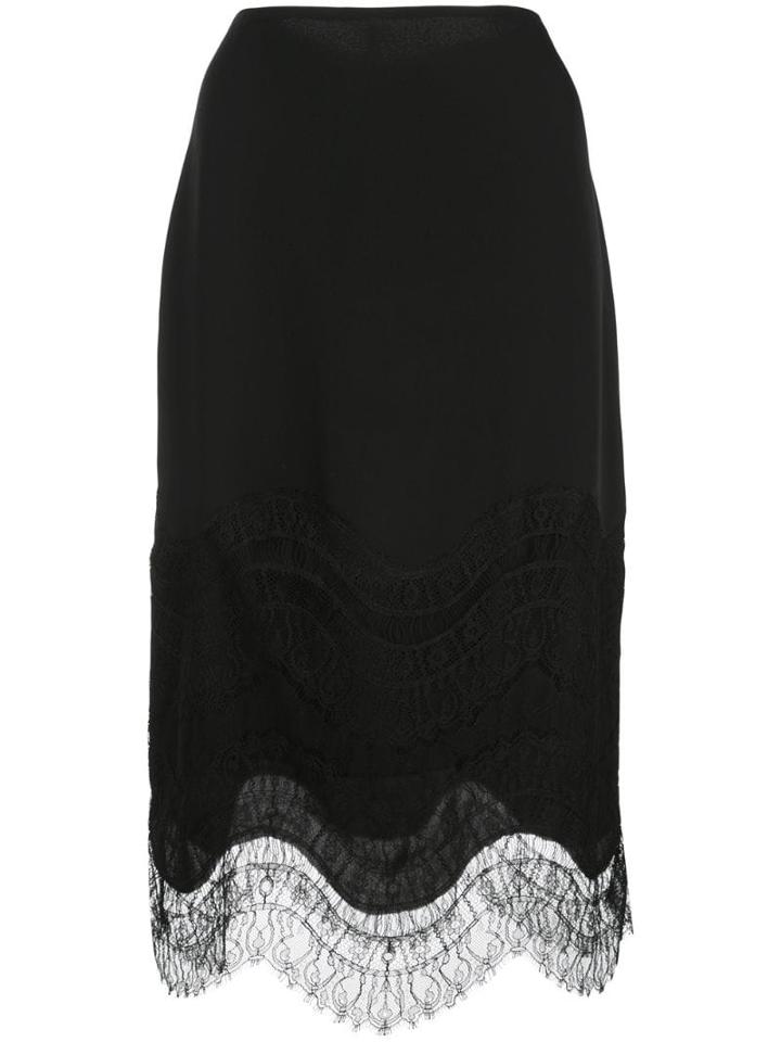 Kiki De Montparnasse Lace-detail Skirt - Black