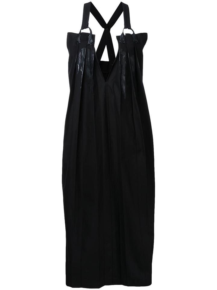 Yohji Yamamoto Pleats Jersey Dress, Women's, Size: 2, Black, Cotton