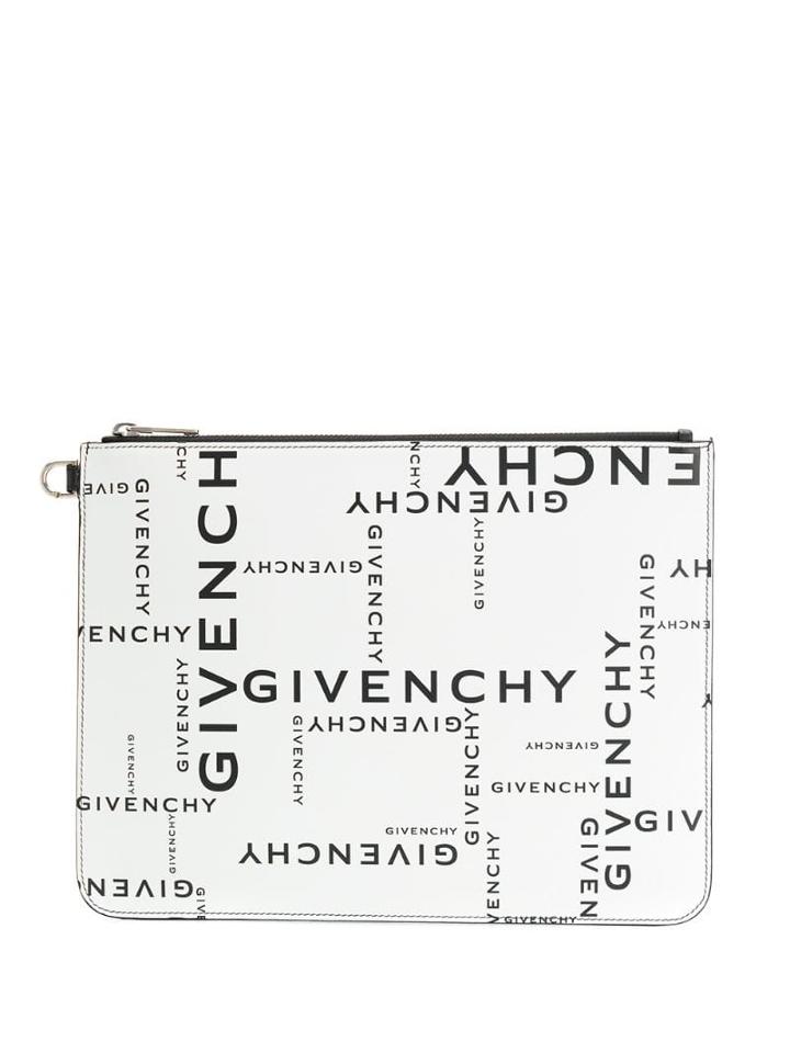 Givenchy All Over Logo Clutch - Black