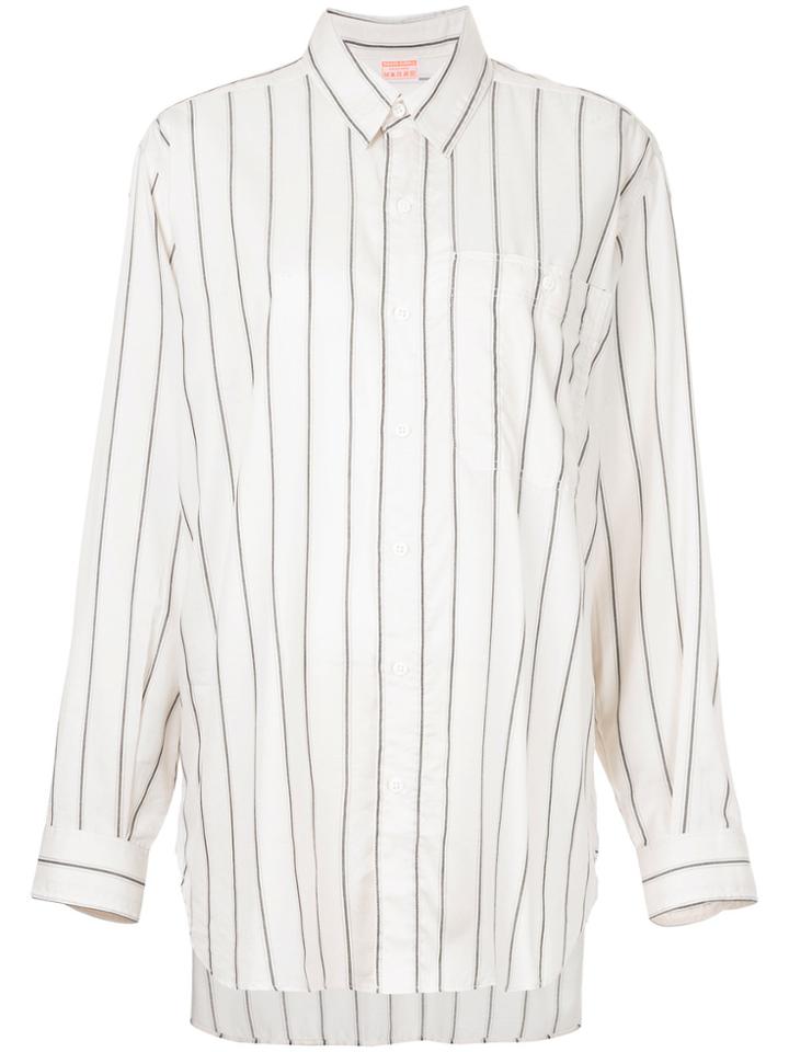 Maison Eureka Striped Button Down Shirt - White