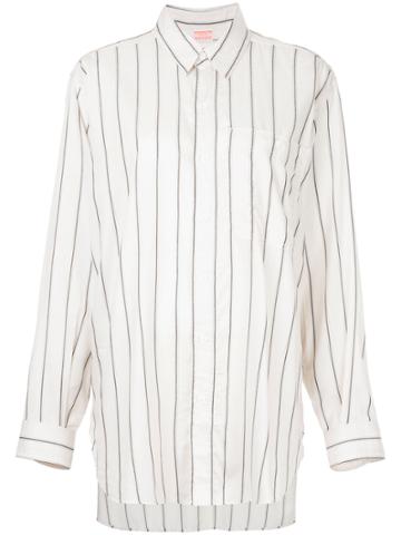 Maison Eureka Striped Button Down Shirt - White