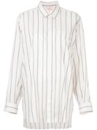 Maison Eureka Striped Button Down Shirt - White