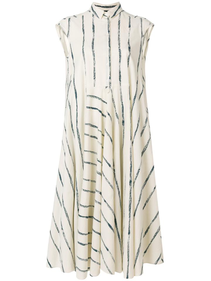 Aspesi Striped Midi Dress - Nude & Neutrals