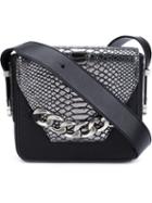 Thomas Wylde Snakeskin Detail Bag, Women's, Black, Calf Leather