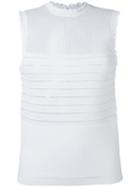 Carven - Knit Tank Top - Women - Cotton/nylon - Xs, White, Cotton/nylon