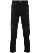 Love Moschino Distressed Skinny Trousers - Black