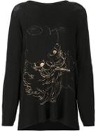 Yohji Yamamoto 'gauze' T-shirt, Women's, Size: 2, Black, Polyurethane/wool