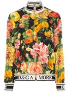 Dolce & Gabbana Floral Print Zipped Sweater - Hnt41 Multicoloured