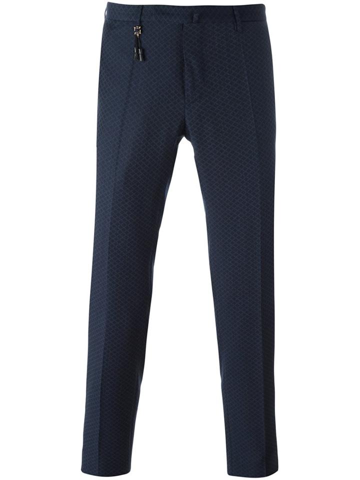 Incotex 'pattern 82' Slim Fit Trousers, Men's, Size: 52, Blue, Wool