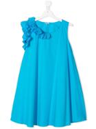 Piccola Ludo Teen Ruffle Detail Dress - Blue