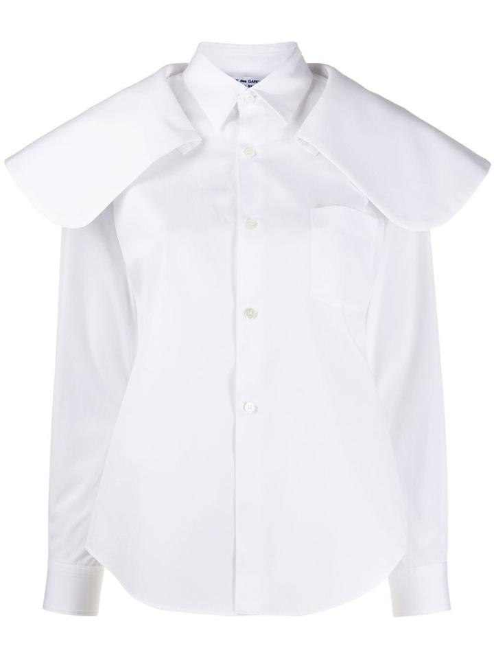 Comme Des Garçons Comme Des Garçons Fitted Flared Appliqué Shirt -