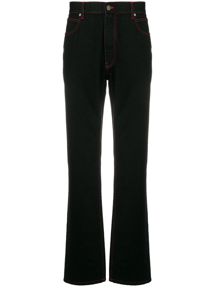 Calvin Klein 205w39nyc Stitching Detail Bootcut Jeans - Black