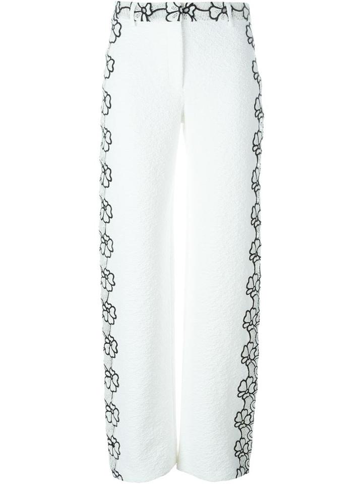 Emanuel Ungaro Textured Flower Motif Trousers