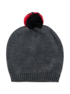 Dolce & Gabbana Kids - Knitted Hat - Kids - Rabbit Fur/virgin Wool - 48 Cm, Grey