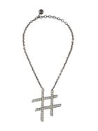 Lanvin Hashtag Necklace, Women's, Metallic