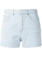 A.p.c. - Pinstripe Shorts - Women - Cotton/spandex/elastane - 34, Blue, Cotton/spandex/elastane