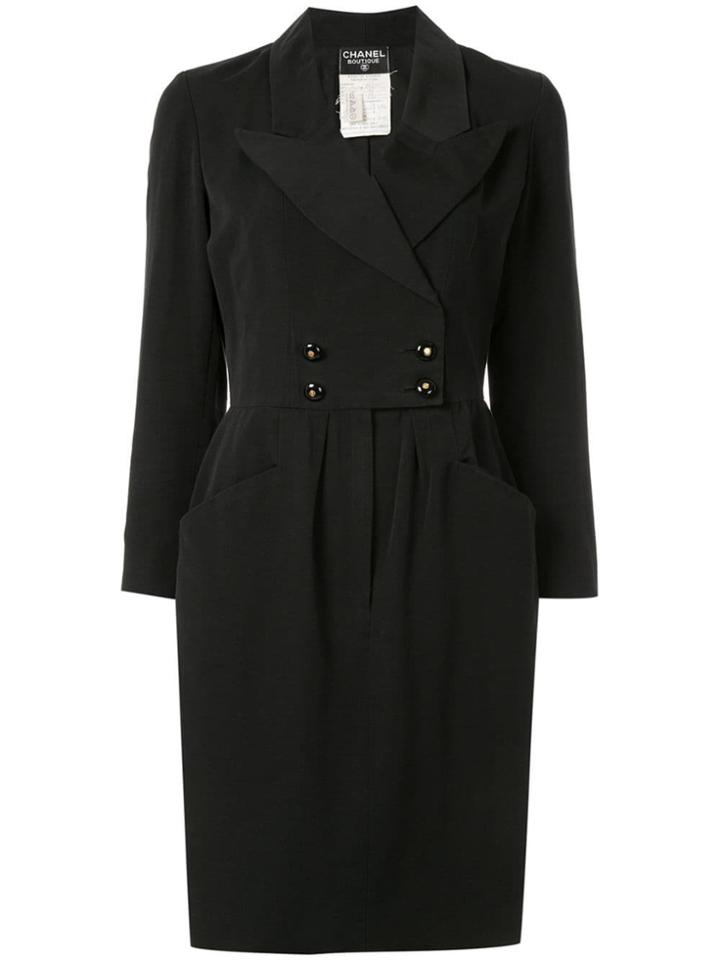 Chanel Vintage Tuxedo Dress - Black