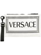 Versace Logo Clutch - White