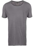 Rick Owens Sheer Raw Edge T-shirt - Grey