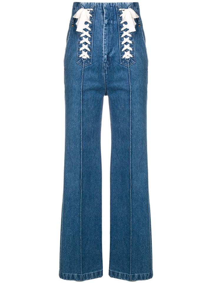 Mame Mame Mm18awpt073 Blue Natural (vegetable)->cotton
