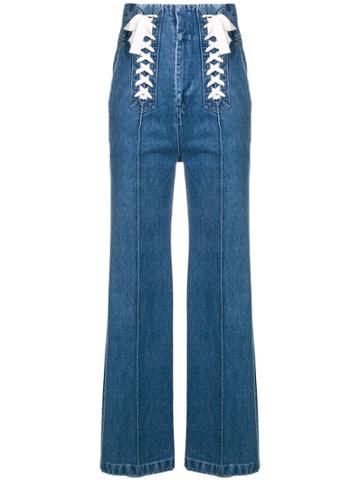 Mame Mame Mm18awpt073 Blue Natural (vegetable)->cotton