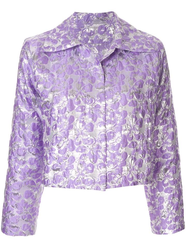 Bambah Scarlet Cropped Jacket - Purple