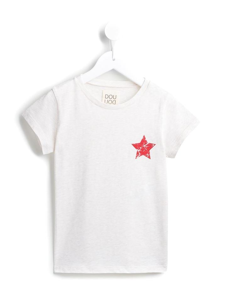 Douuod Kids 'drum'n'bass' T-shirt, Girl's, Size: 6 Yrs, Nude/neutrals