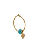 Ileana Makri Cross Earring - Yellow & Orange
