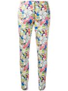 Ultràchic Garbage Print Skinny Trousers, Women's, Size: 40, Cotton/spandex/elastane