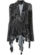 Uma Raquel Davidowicz - Printed Tunic - Women - Spandex/elastane/viscose - Pp, Black, Spandex/elastane/viscose