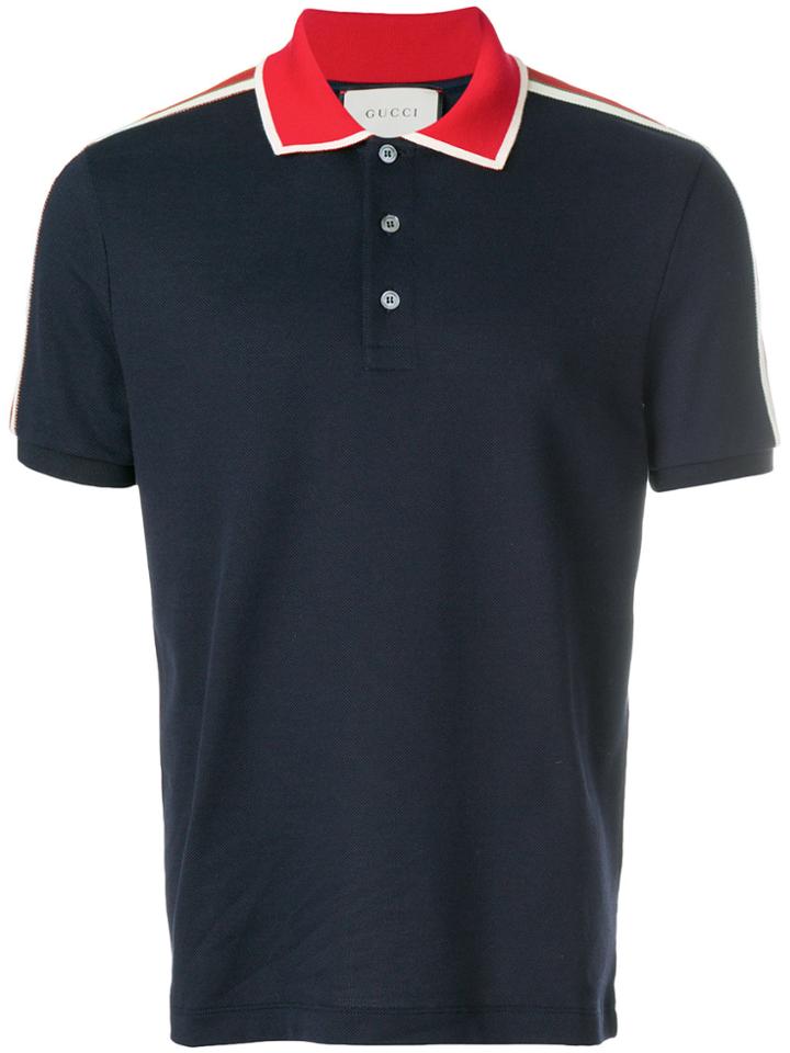 Gucci Gucci Stripe Polo Shirt - Blue