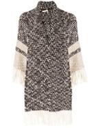 See By Chloé - Scarf Cardigan Coat - Women - Nylon/polyester/wool - S, Brown, Nylon/polyester/wool