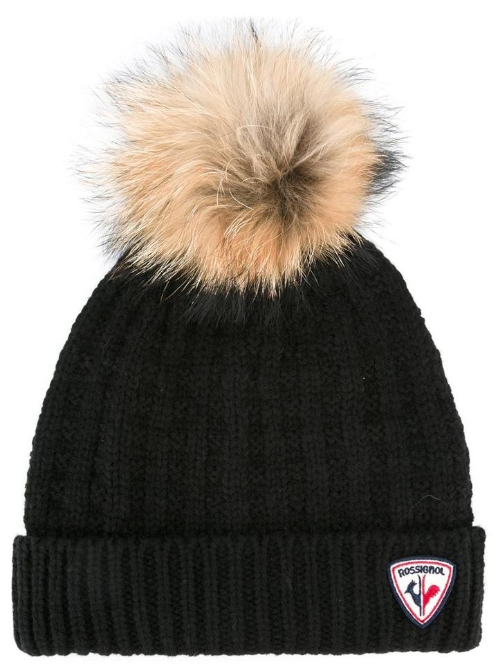 Rossignol 'eden' Beanie Hat, Black, Acrylic/polyester/racoon Fur