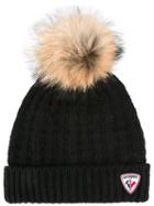 Rossignol 'eden' Beanie Hat, Black, Acrylic/polyester/racoon Fur