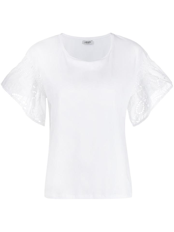 Liu Jo Lace Embroidered T-shirt - White