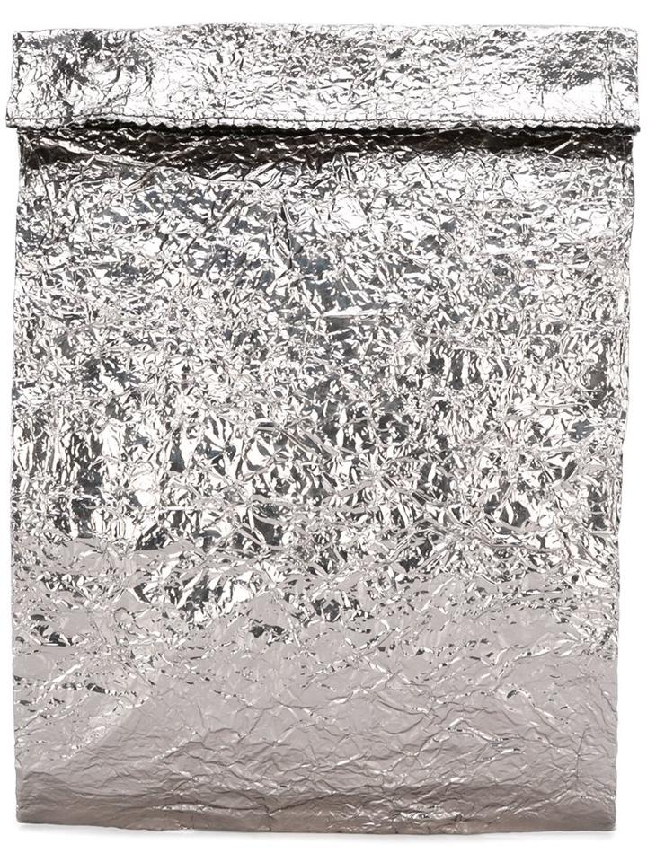 Zilla Metallic Clutch, Women's, Grey