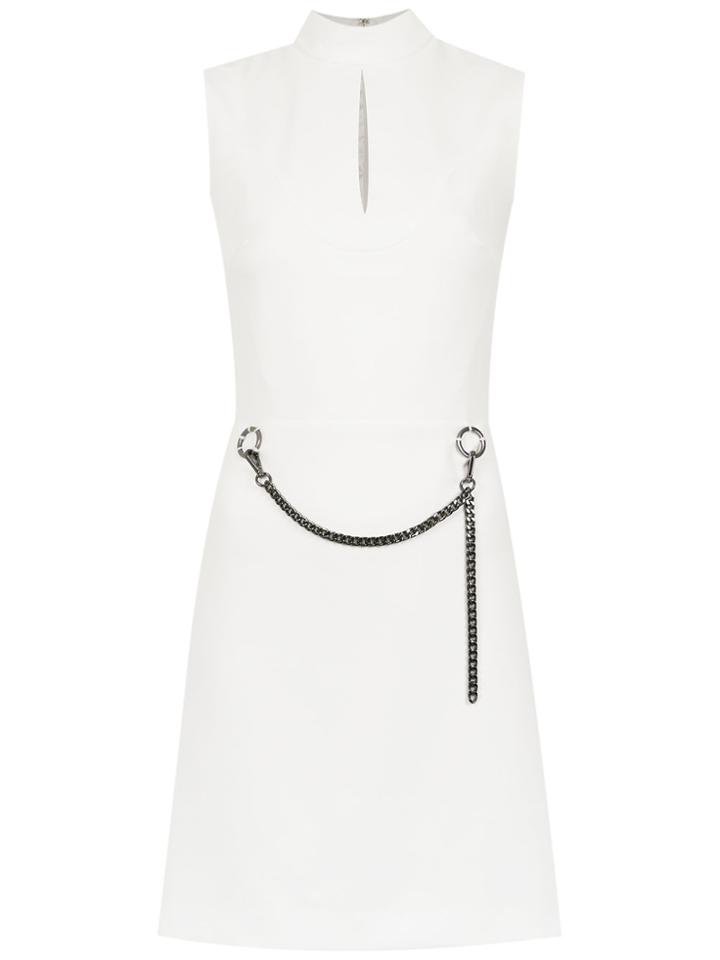 Nk Chain Detail Dress - White