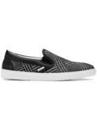 Jimmy Choo Grove Flannel Slip-on Sneakers - Black