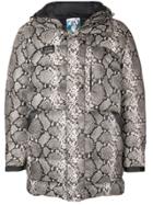 Heron Preston Snakeskin Print Padded Down Jacket - Green