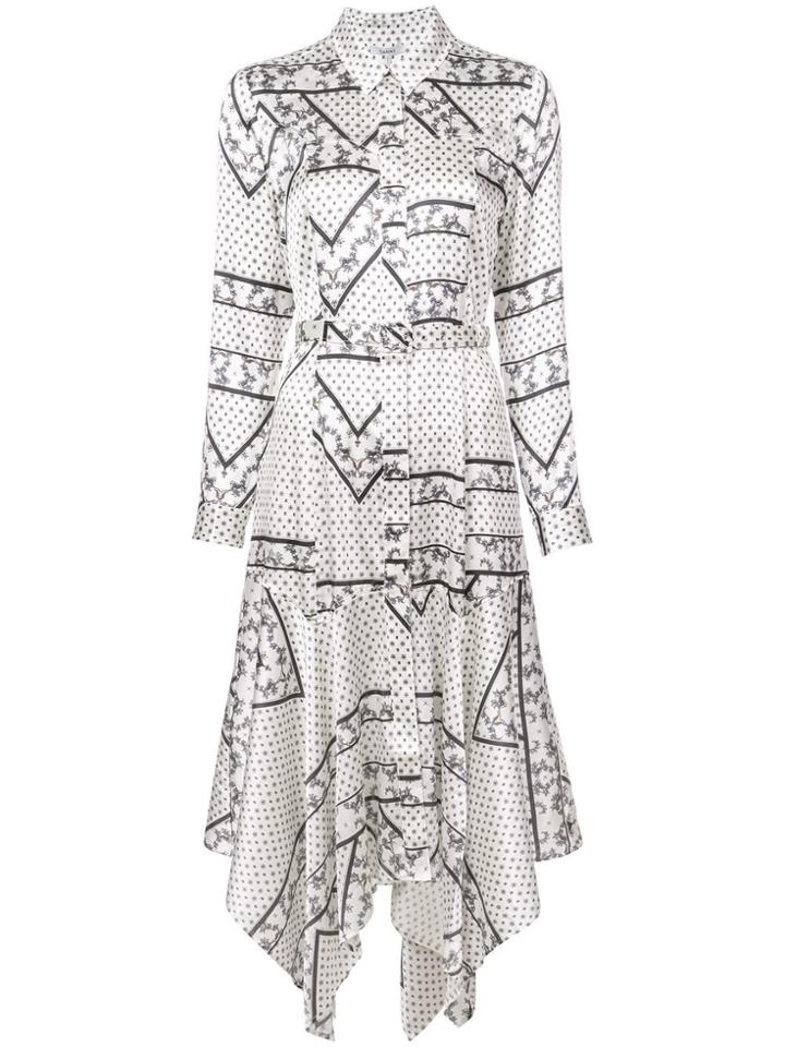 Ganni Asymmetric Shirt Dress - White