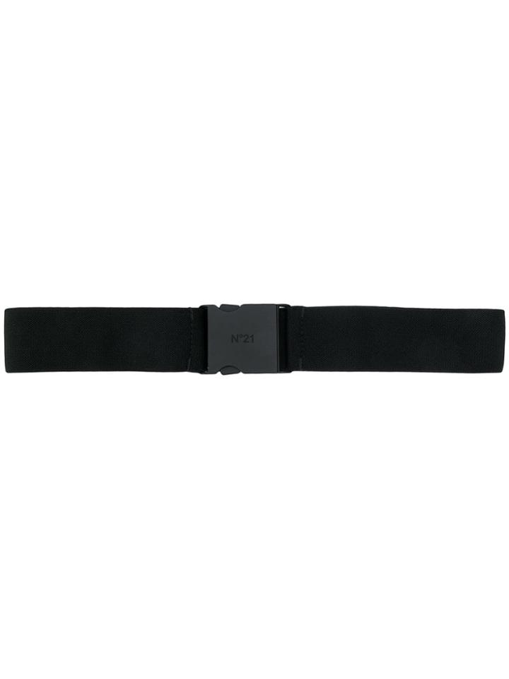 Nº21 Logo-engraved Buckle Belt - Black
