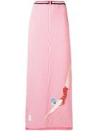 Thom Browne Sequin Icon Seersucker Slip Skirt - Pink