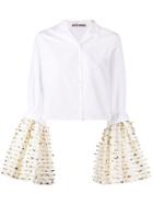 Jourden Flared Sleeve Shirt - White