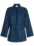Lilly Sarti - Belted Kimono - Women - Cotton/polyester - 36, Blue, Cotton/polyester