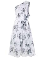 Andrea Marques Printed Pleat Dress - White
